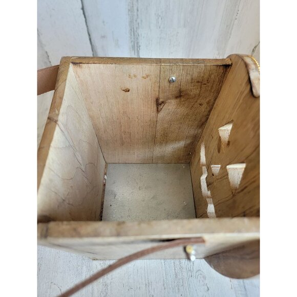 Unique sequin pumpkin bucket trick or treat Halloween wooden decor vintage - Picture 7 of 12